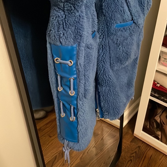 NEW Lattelier Wool Blend Teddy Sherpa Jacket Coat S/M - Picture 2 of 5